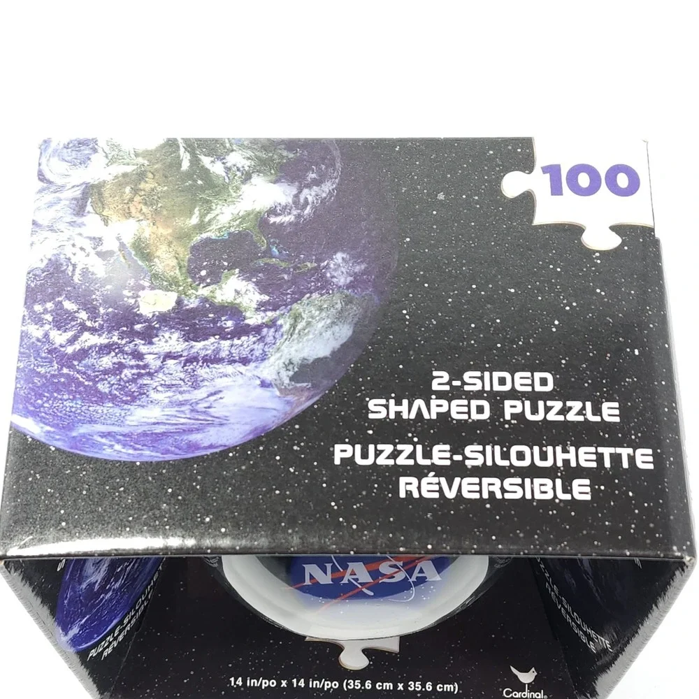 NASA EARTH 2-Sided Shaped Jigsaw Puzzle & Storage Tin 100 Piece 14